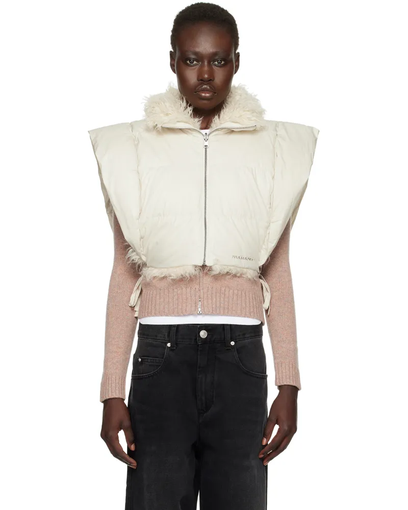 Étoile Isabel Marant Beige Reversible Hoodiali Vest 90be