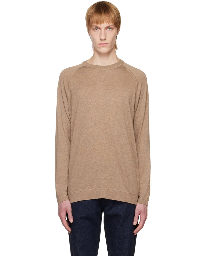 Officine Generale Brown Nate Sweater Dark