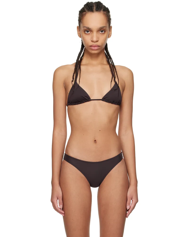 TROPIC of C Brown Praia Bikini Top Espresso
