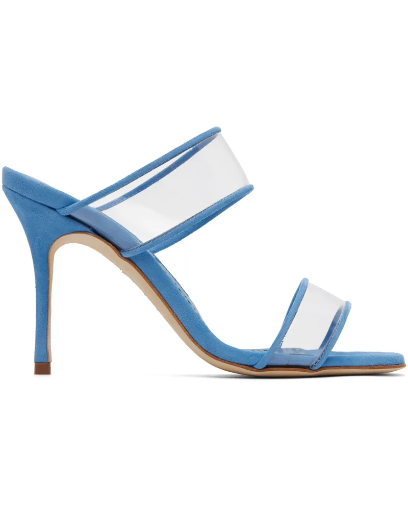 Manolo Blahnik Blue INVYMU Heeled Sandals 4339
