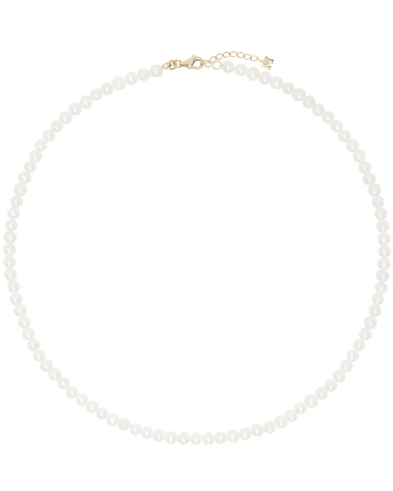 MATEO White Pearl Beaded Choker 14kt