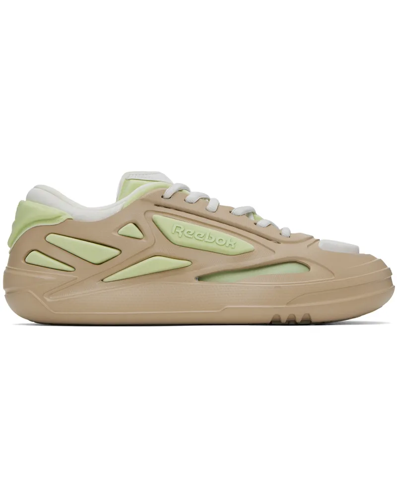 Reebok Beige & Green Future Club C Sneakers Beight