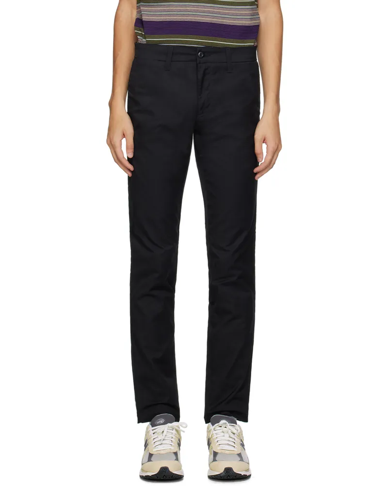 Carhartt WIP Black Sid Trousers 02