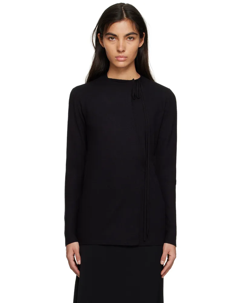 Totême Black Wrap Cardigan 200
