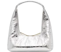 Silver Zip Shoulder Bag