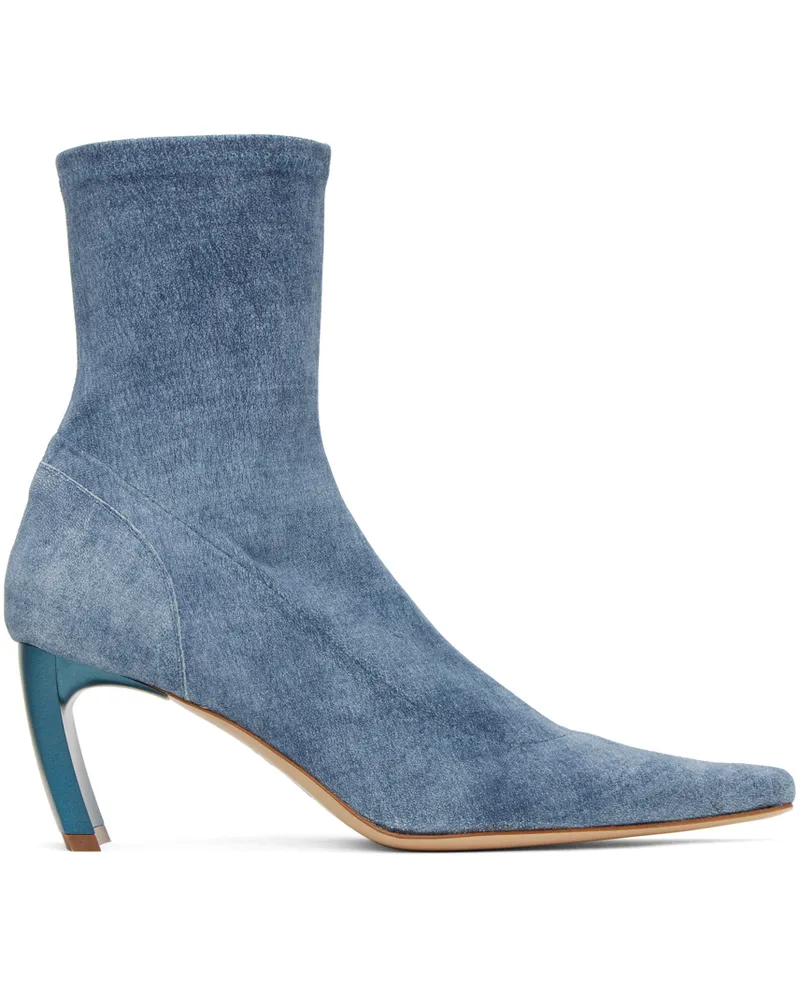Charlotte Knowles Blue Serpent Boots Blue