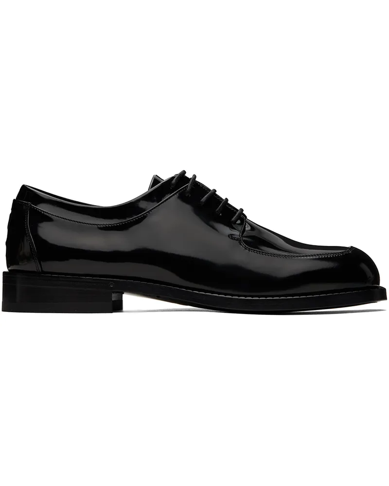 Ferragamo Black Patent Derbys Nero