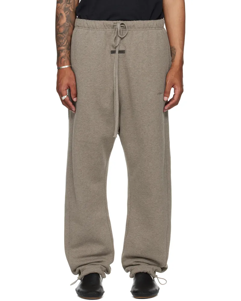 Fear of God Brown Relaxed Fleece Piping Sweatpants Homestead