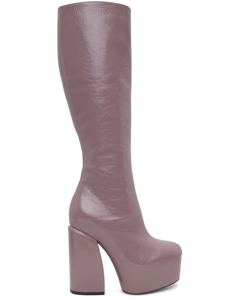 Dries van Noten Purple Platform Boots 403