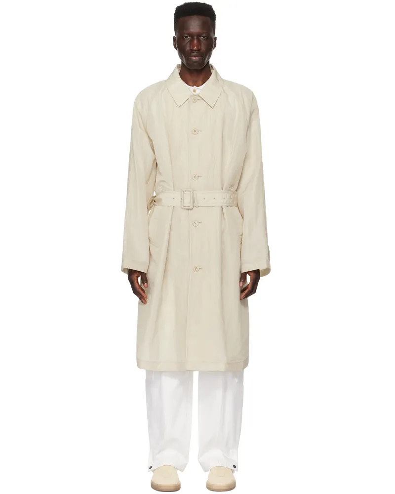 SOLID HOMME Beige Belted Coat 102e