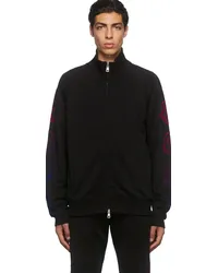 Moncler Black Logo Zip-Up Black