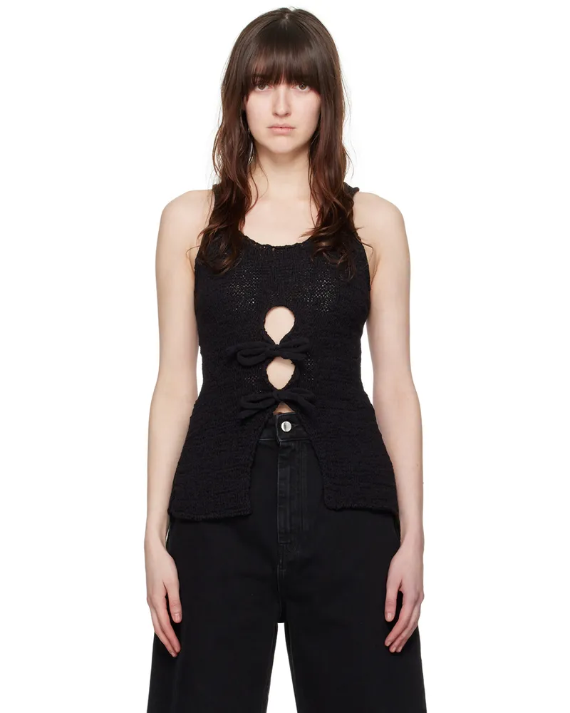 Holzweiler Black Wou Tape Tank Top 1051