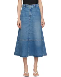 Citizens of humanity Blue Cassia Denim Midi Skirt Normandie