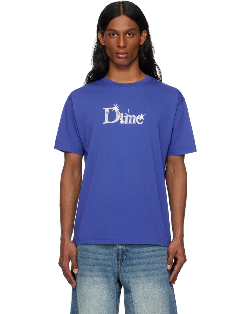 Dime Blue Classic Shiny T-shirt Marine