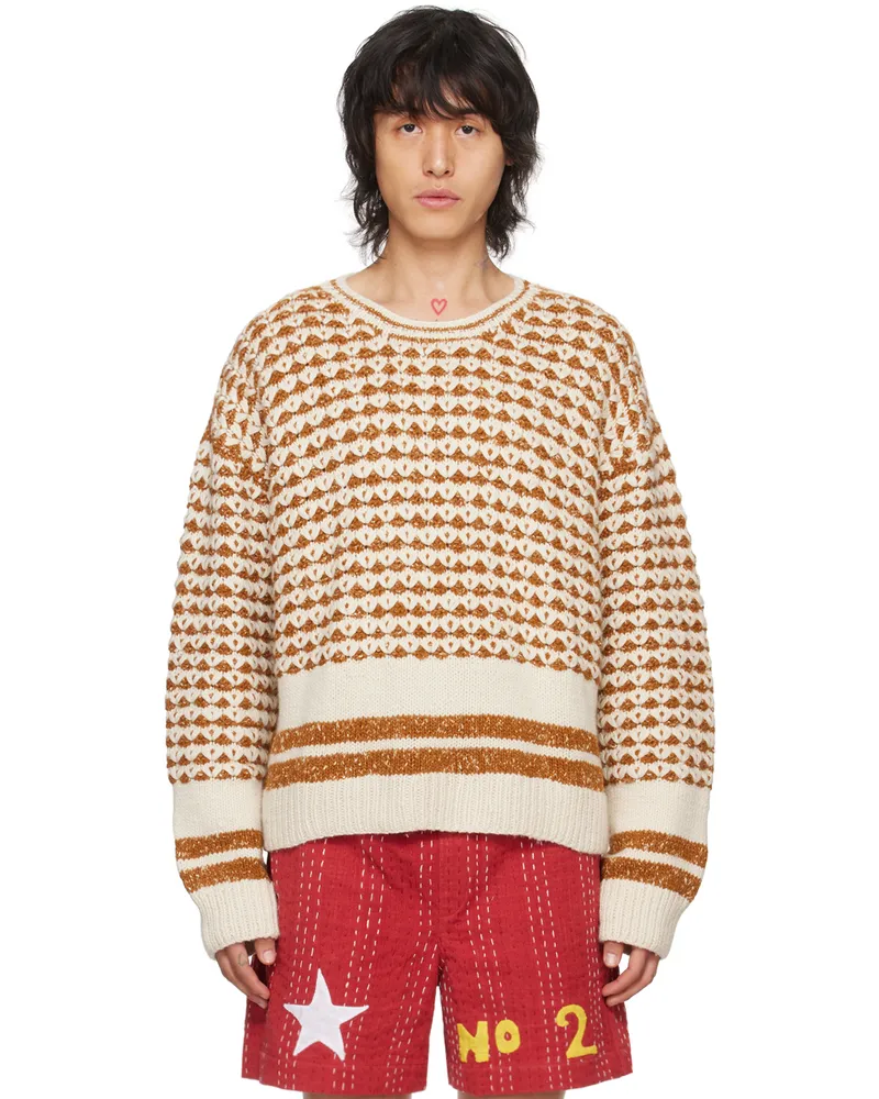 HARAGO Tan Dropped Shoulder Sweater Beige