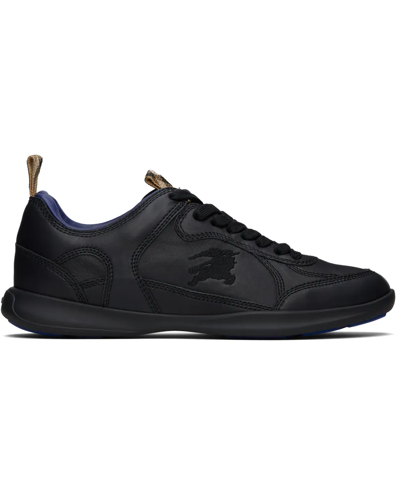 Burberry Black Leather Matrix Sneakers Black