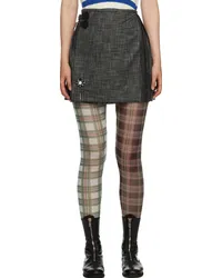 Charles Jeffrey Loverboy Gray Wrap Miniskirt Grey