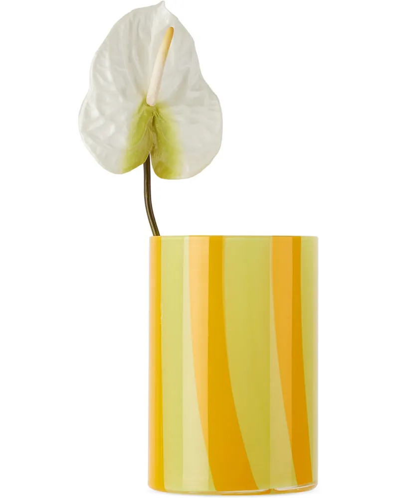 Yellow & Orange Murano Glass Vase