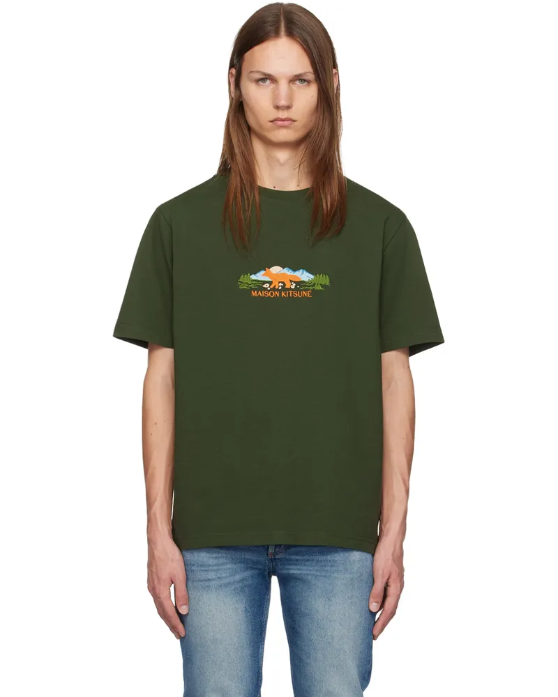 Kitsuné Green Outdoor Profile Fox Comfort T-shirt P391