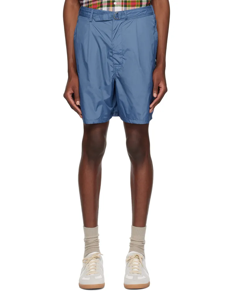 Beams Plus Blue Belted Shorts Blue75