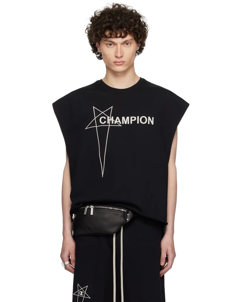 Rick Owens Black Champion Edition Micro Tatlin Tank Top 09
