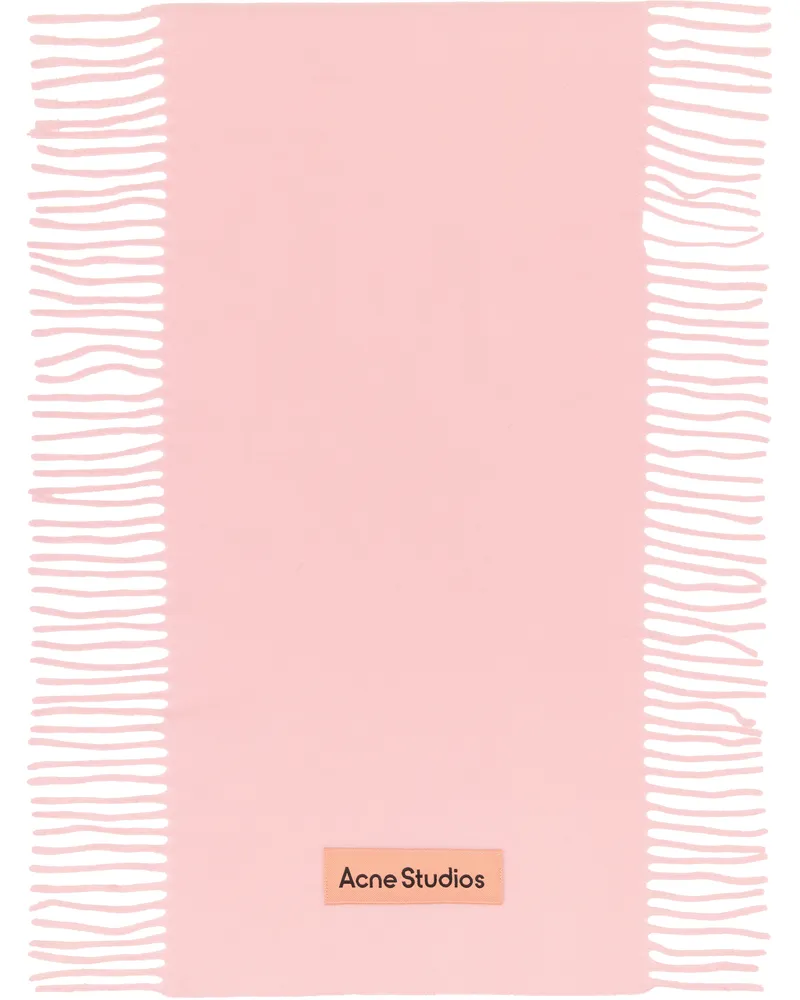 Acne Studios Pink Fringe Wool Scarf 415
