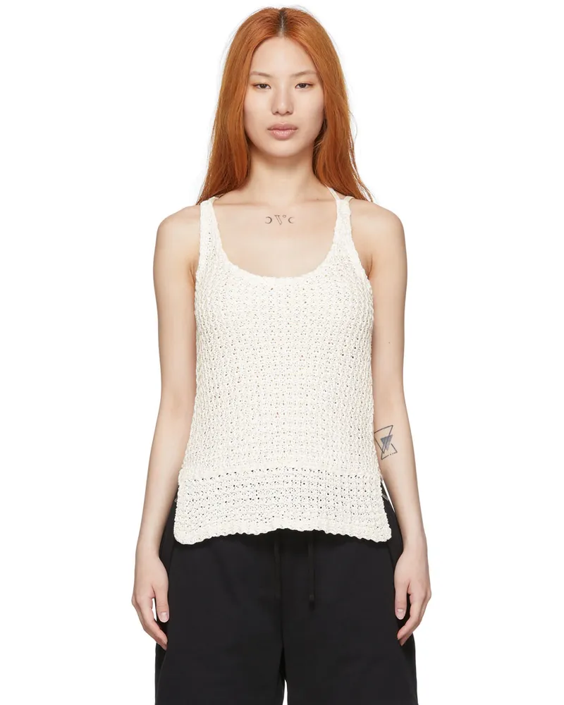3.1 phillip lim White Cotton Tank Top An110-ant.