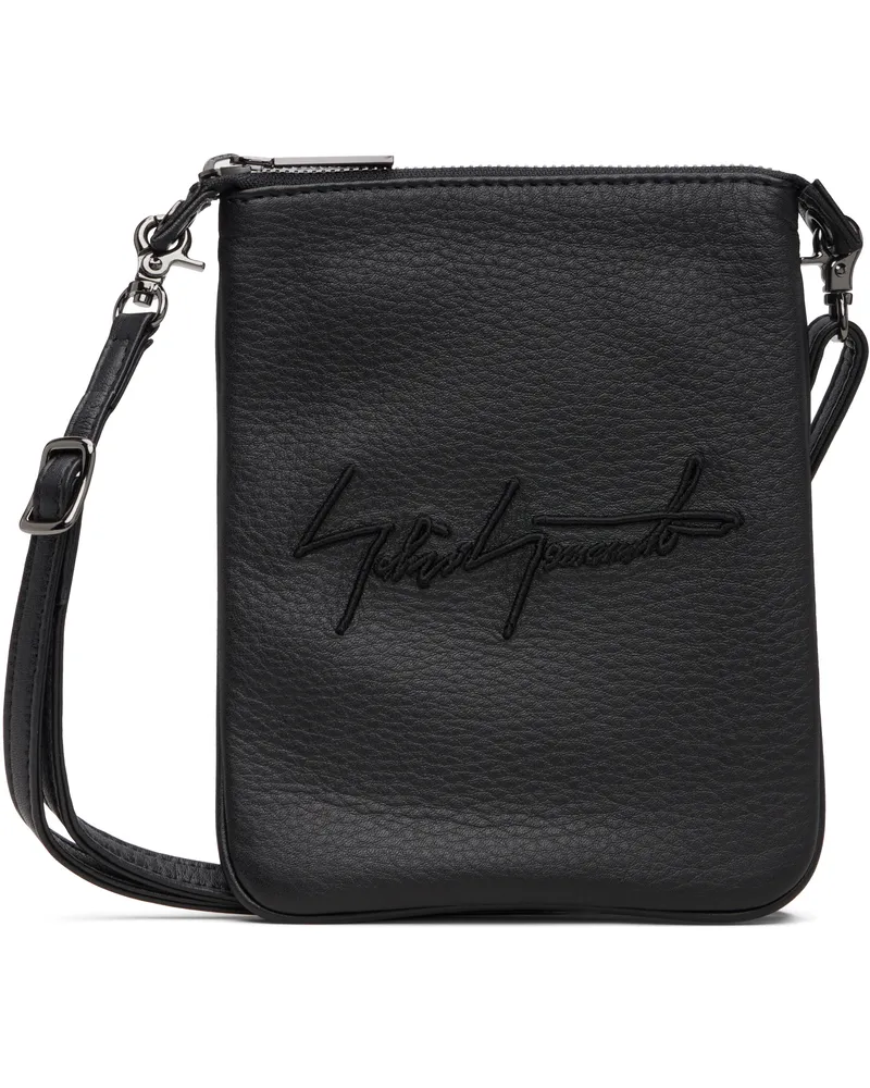 Yohji Yamamoto Black Signature 'Sacoche' Pouch 1