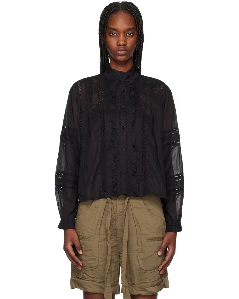 Étoile Isabel Marant Black Valda Blouse Black