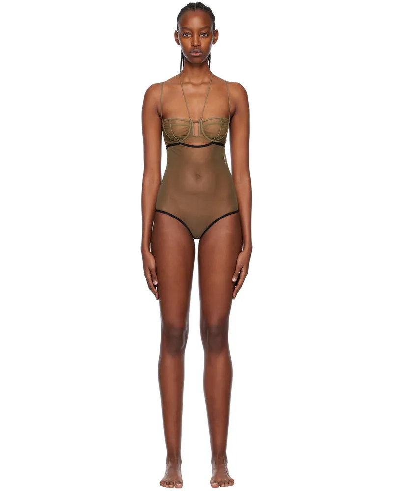 Nensi Dojaka SSENSE Exclusive Khaki Bodysuit 515