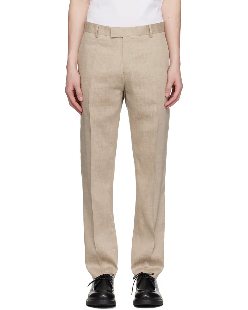 Tiger of Sweden Beige Tense Linen Blend Trousers 13l-soft