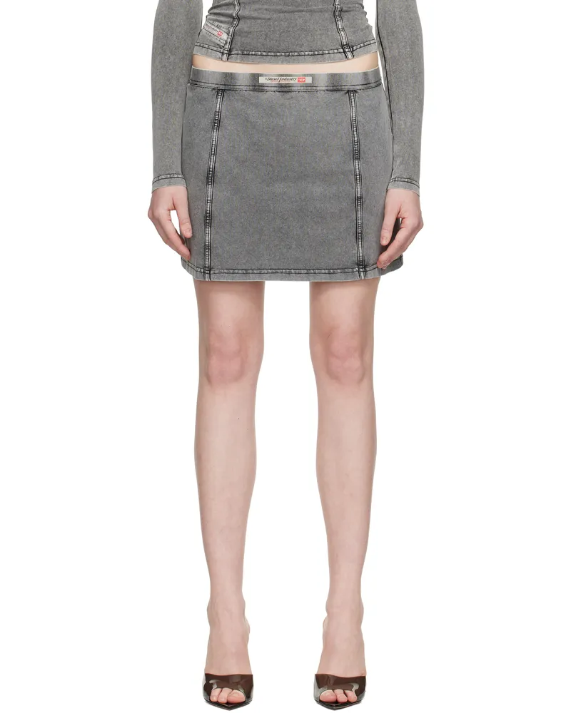 Diesel Gray O-Allegra-Mini Miniskirt 02b
