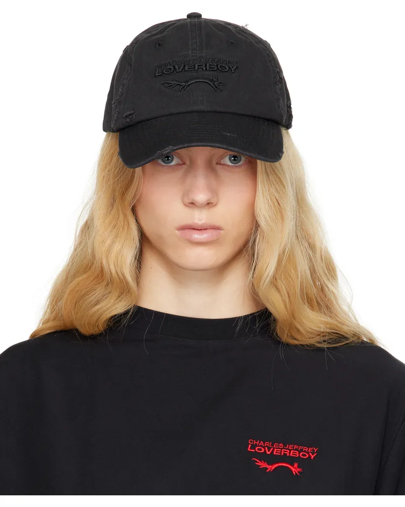 Charles Jeffrey Loverboy Black Logo Cap Black
