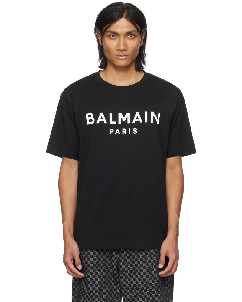 Balmain Black Printed T-Shirt Eab