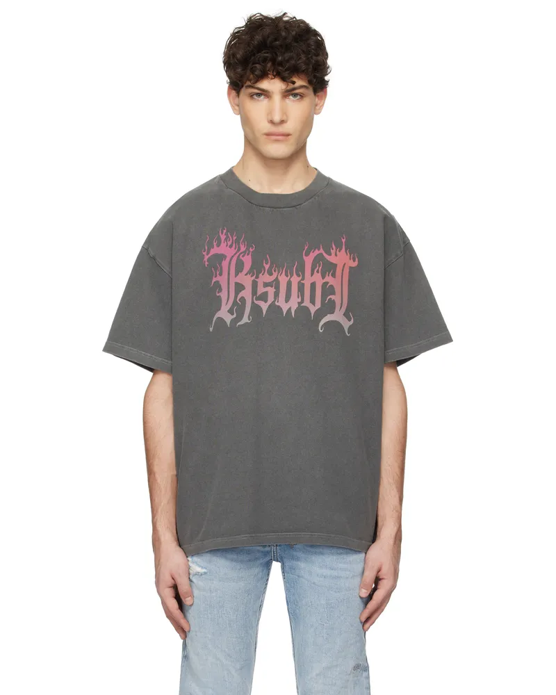 ksubi Gray Fuego Ekcess T-shirt Black