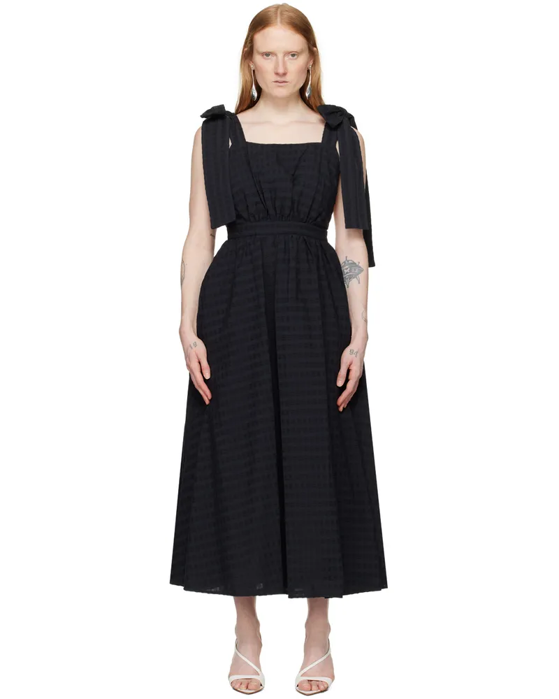MSGM Black Bow Maxi Dress 99