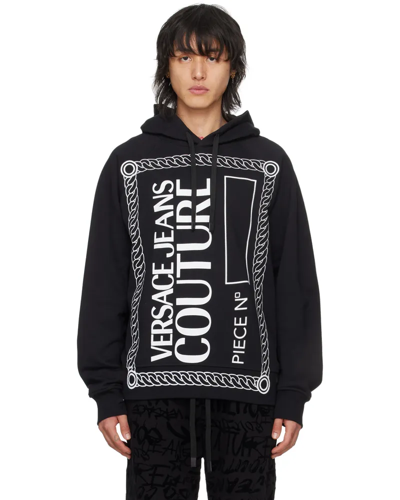 Versace Jeans Black Printed Hoodie E899
