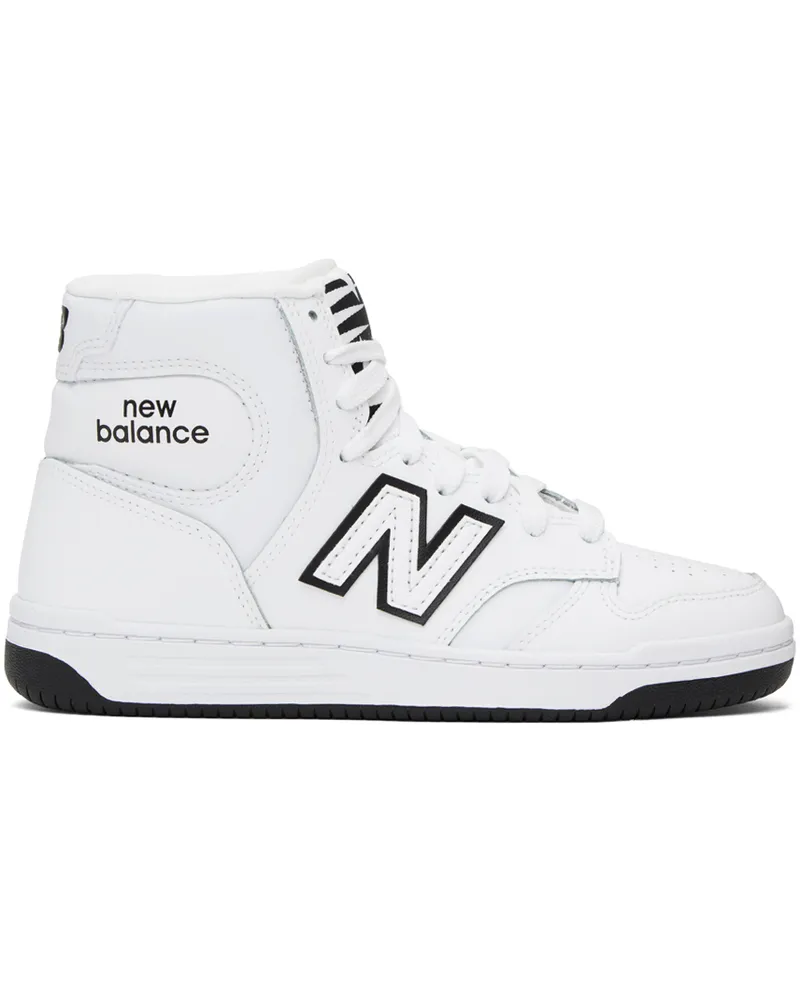 New Balance White & Black 480 High Sneakers White