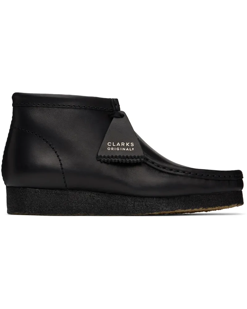Clarks Black Wallabee Boots Black