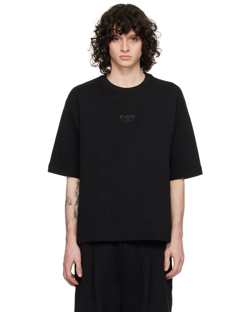 Emporio Armani Black Patch Sweatshirt Black