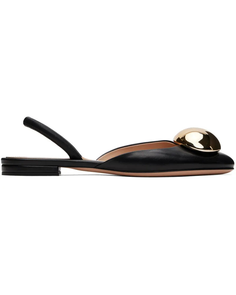 Gianvito Rossi Black Sphera Ballerina Flats Black