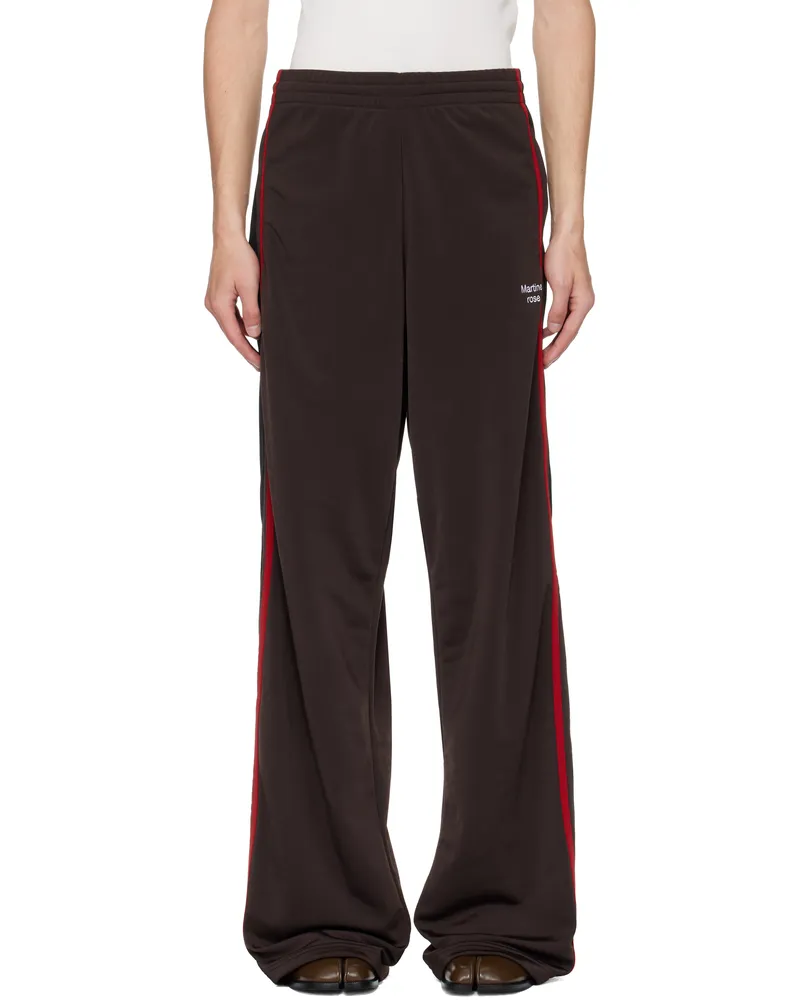 Martine Rose Brown Wide Leg Track Pants Brown