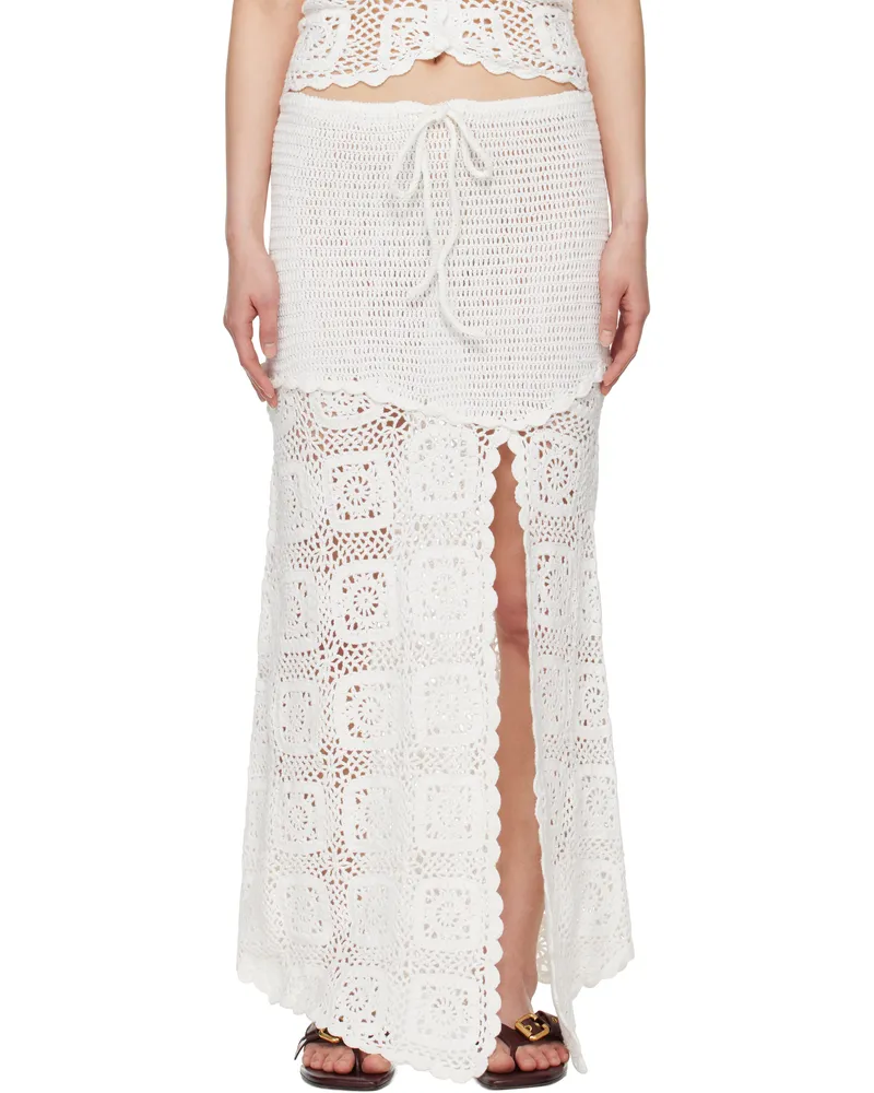 Holzweiler White Rosie Crochet Maxi Skirt 1000