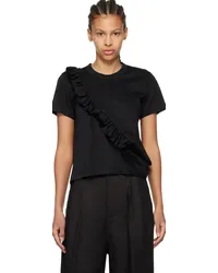 Noir Kei Ninomiya Black Ruffled T-Shirt Black