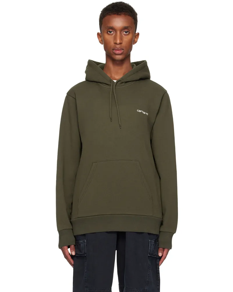 Carhartt WIP Khaki Script Embroidery Hoodie 00xxx