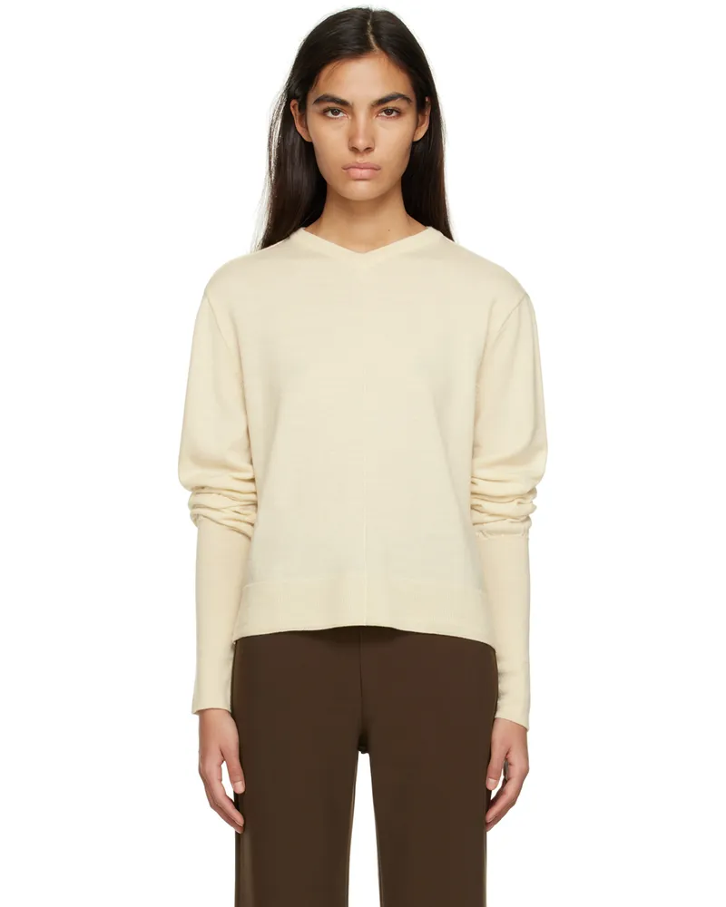 Birrot Off-White Cutout Sweater Ivory