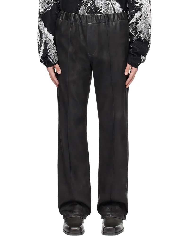 TAAKK Black Coated Trousers Black