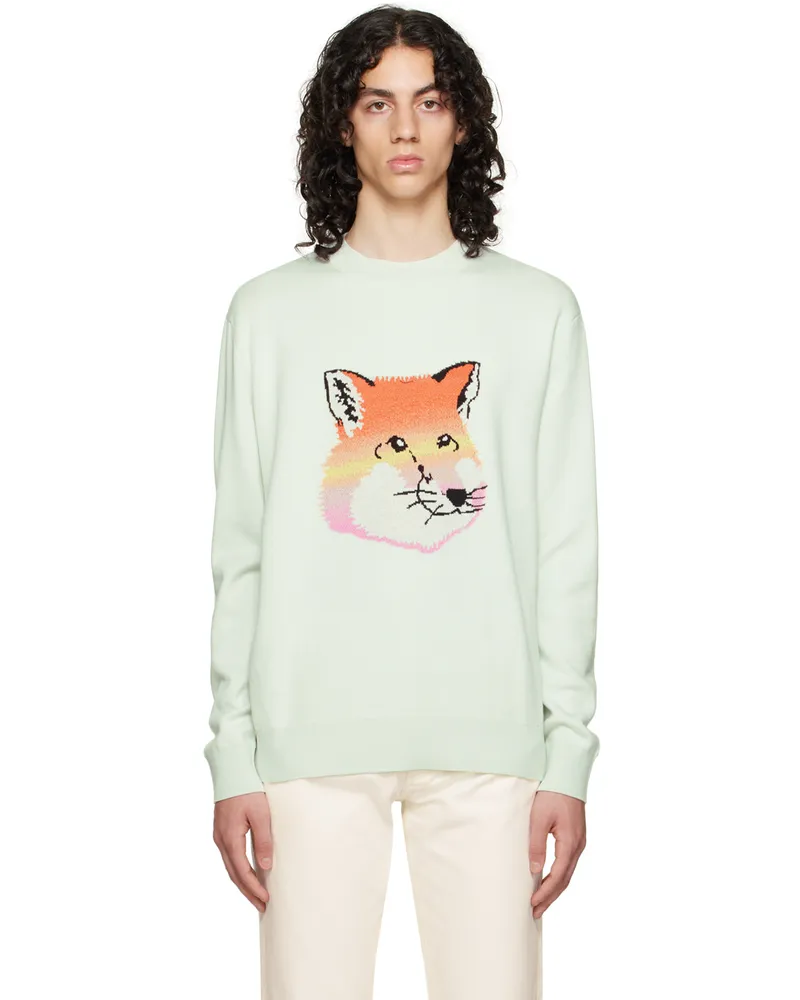 Kitsuné Blue Vibrant Fox Head Sweater P429