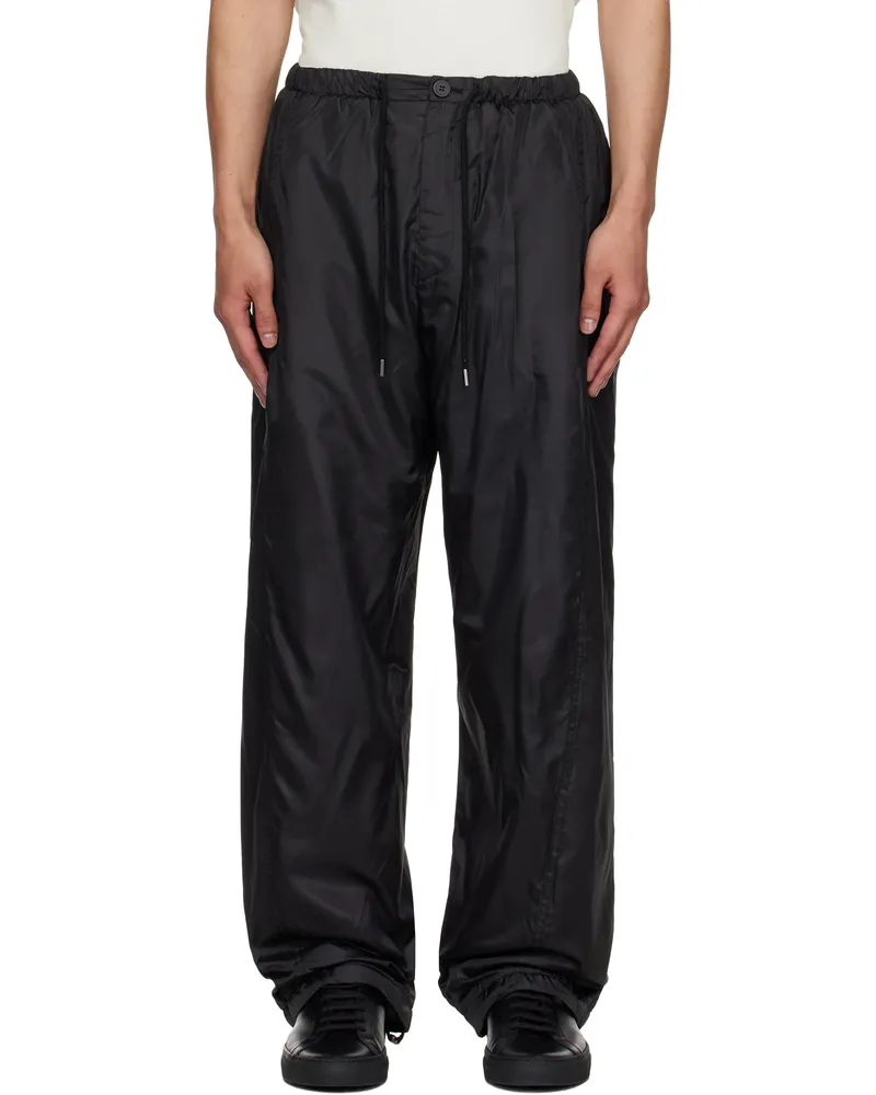 LE 17 SEPTEMBRE Black Curved Trousers Black