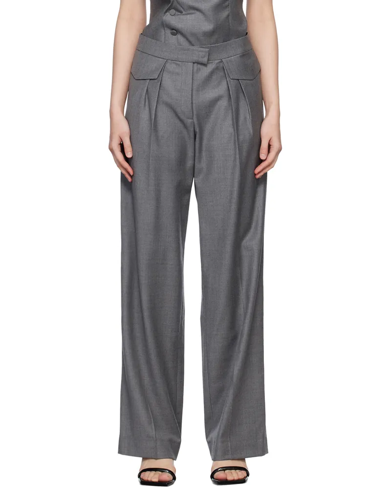 Aya Muse Gray Grio Trousers Gray